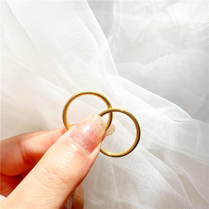 Solid Simple Gilded Ancient Heritage Alluvial Gold Rings