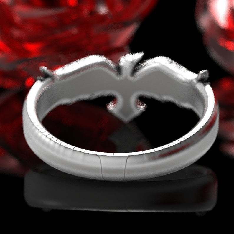 Rong Yu Celtic Crow Wedding Band Rings