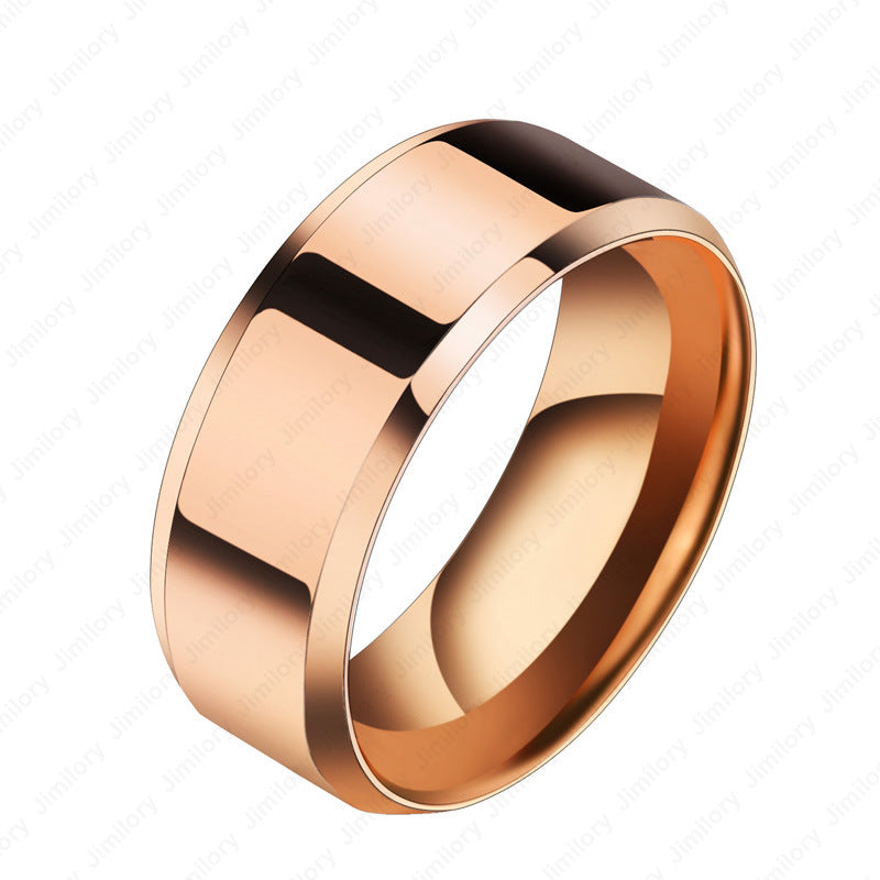 Women's & Men's Simple Style Personality Finger Stainless Steel Rings