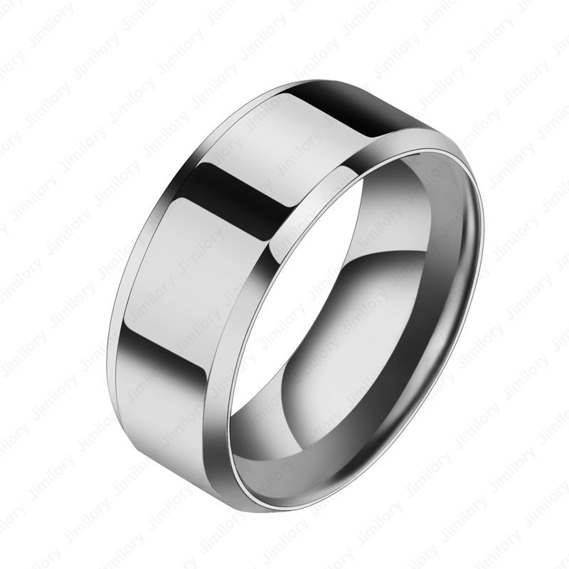 Women's & Men's Simple Style Personality Finger Stainless Steel Rings