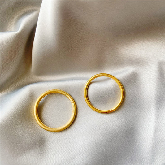 Solid Simple Gilded Ancient Heritage Alluvial Gold Rings