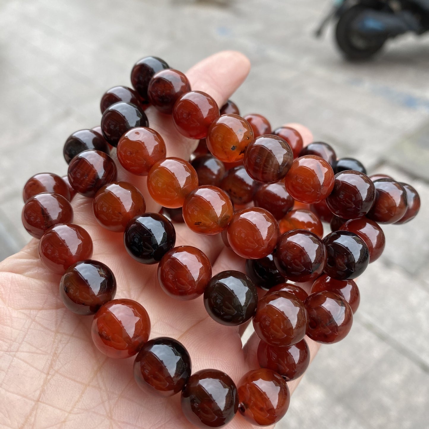 Stylish Pretty Fantasy Agate Round Beads Bracelets