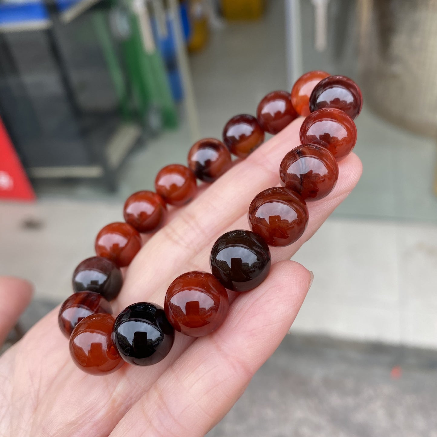 Stylish Pretty Fantasy Agate Round Beads Bracelets