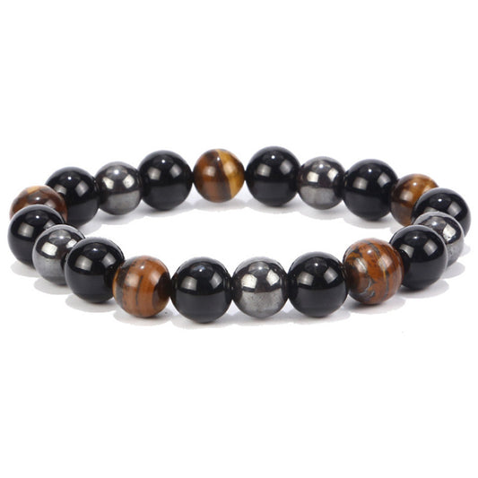 Men's Tigereye Haematite Imitation Obsidian Ornament Bracelets