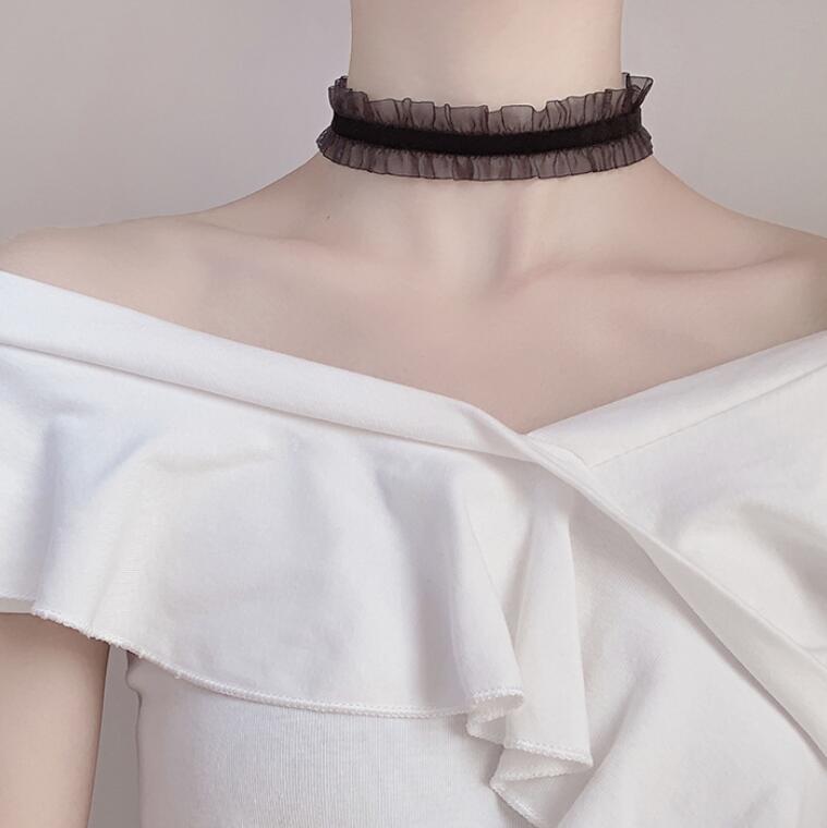 Ruffled Clavicle Chain Female Trendy Collar Necklaces