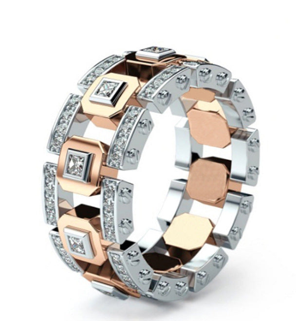 Plating Rose Gold Color Separation Creative Rings