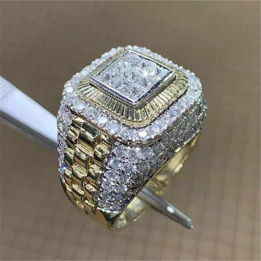 Women's & Men's Ornament Hip Hop Golden Edge For Rings