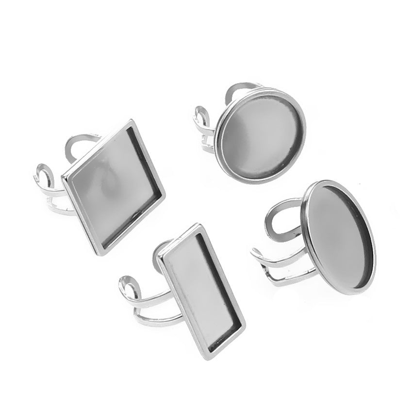 Stainless Steel Adjustable Round Tray Square Ring
