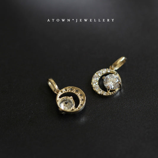 Sier Gold-plated Zircon Inlaid Diamond Mini Necklaces