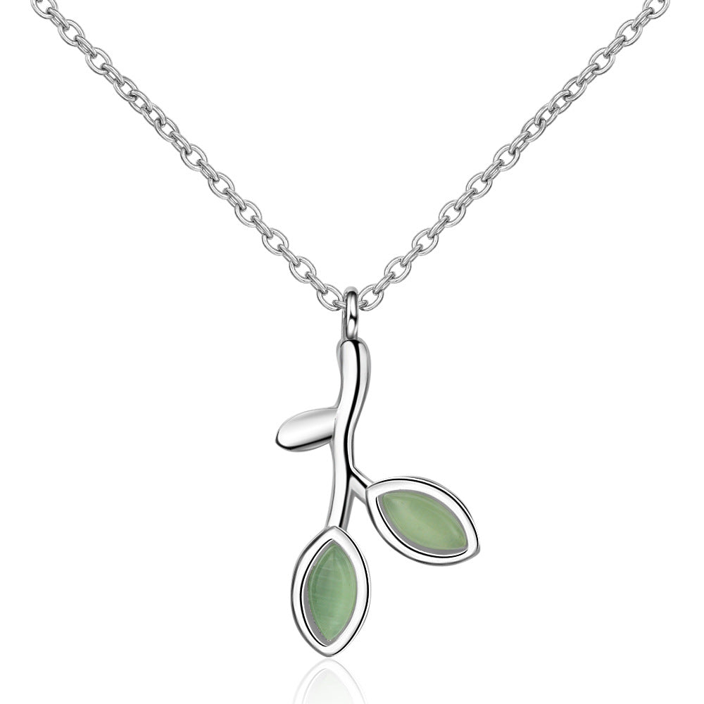Women's Fine Leaf Opal Bud Budlet Fresh Simple Mori Bracelets