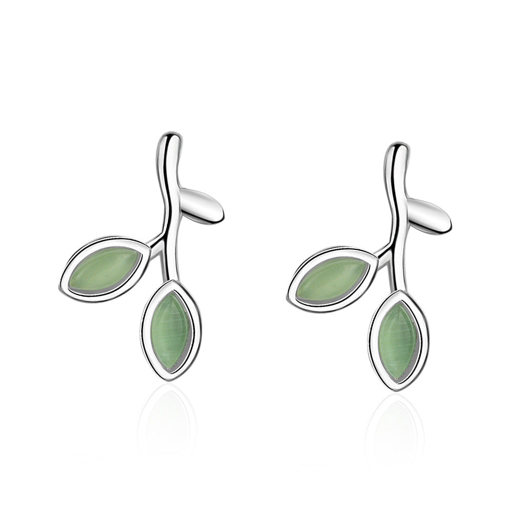 Women's Fine Leaf Opal Bud Budlet Fresh Simple Mori Bracelets