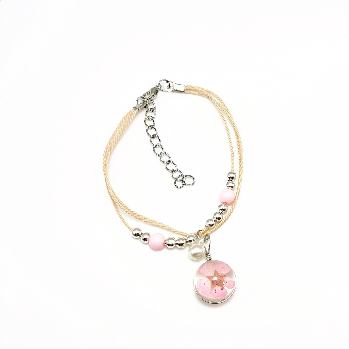 Simple Personality Hipster Cherry Blossom Jewelry Glass Bracelets