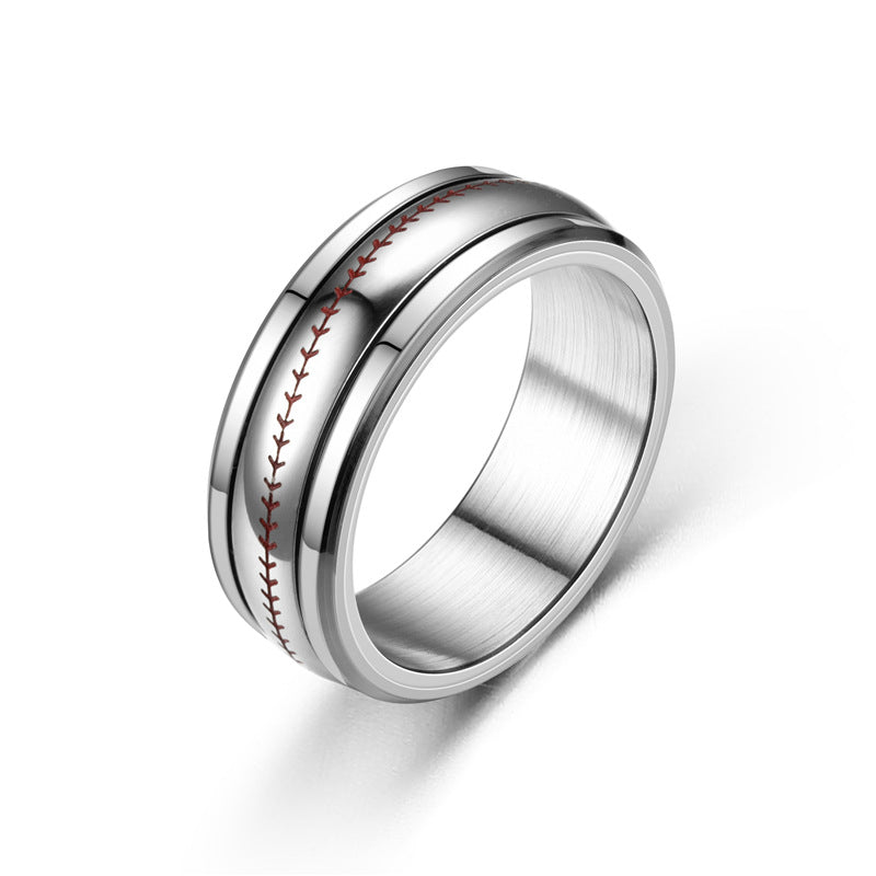 Personality Rotating Decompression Stainless Steel Corrosion Smear Oil Ring