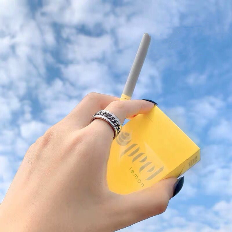 Men's Korean Titanium Steel Chain Spinning Rotatable Bottle Personalized Rings