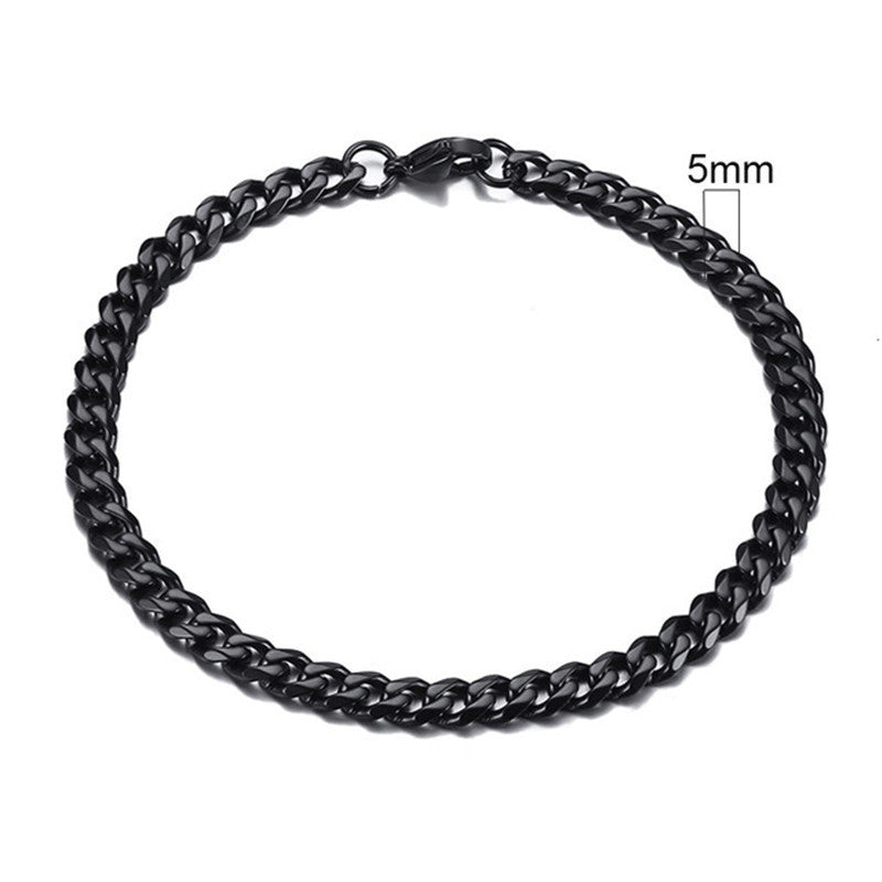 Men's Steel Gold-plated Gold Cuban Link Chain Bracelets