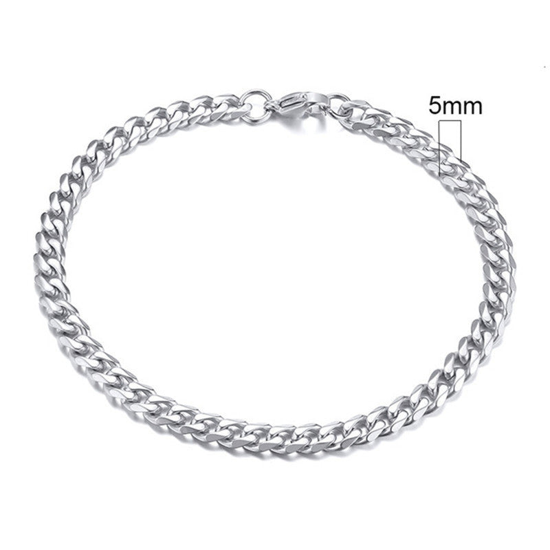 Men's Steel Gold-plated Gold Cuban Link Chain Bracelets