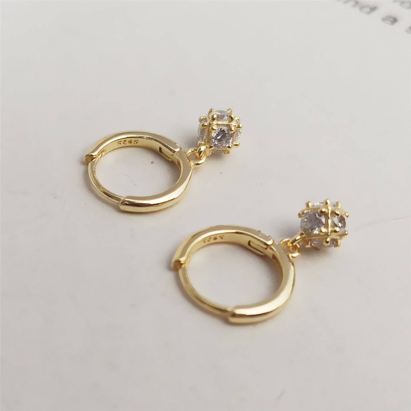 Simple Refined Rhinestone Zircon Temperament Ear Earrings