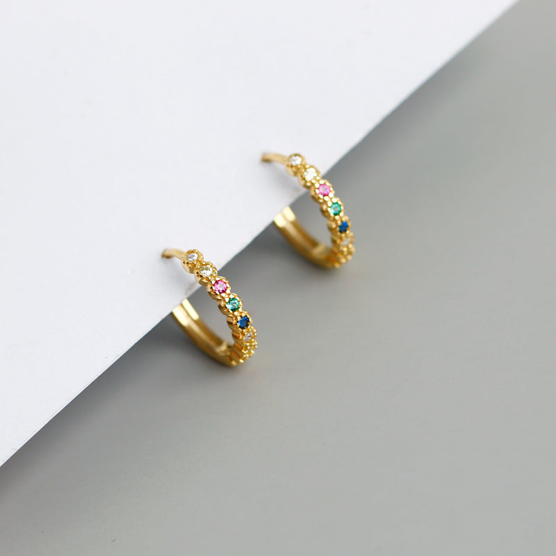 Color Zircon Affordable Luxury Fashion Style Earrings