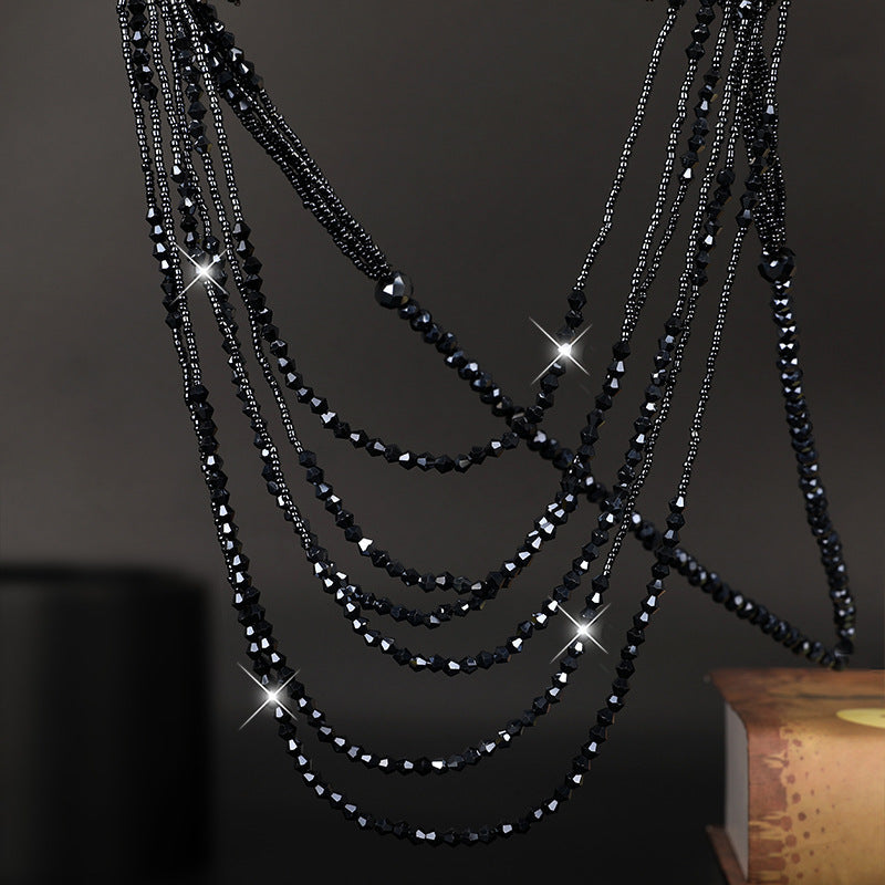 Crystal Beads Long Ornaments Costume Accessories Necklaces