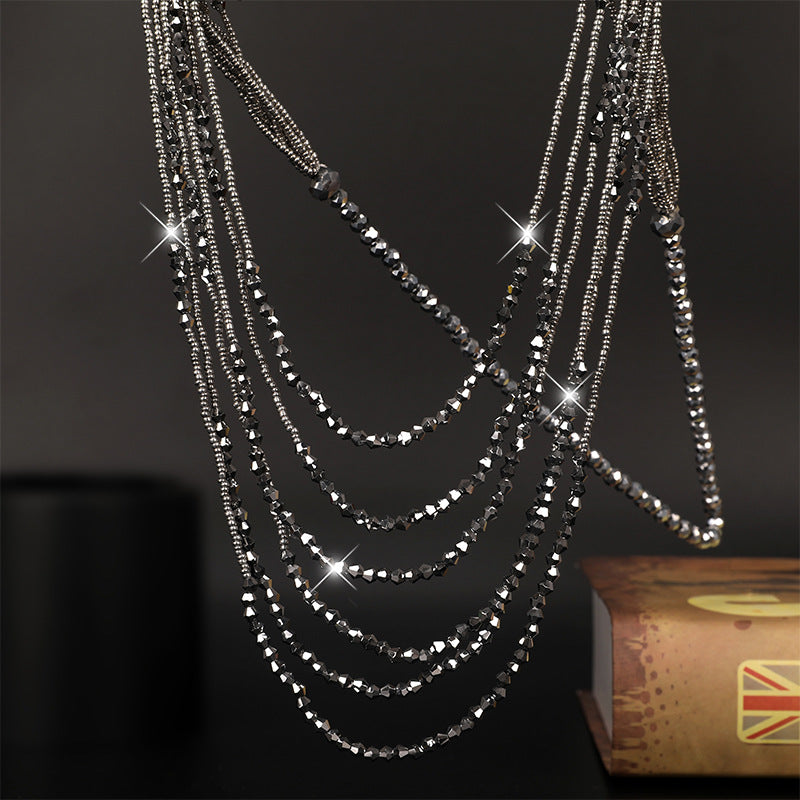 Crystal Beads Long Ornaments Costume Accessories Necklaces