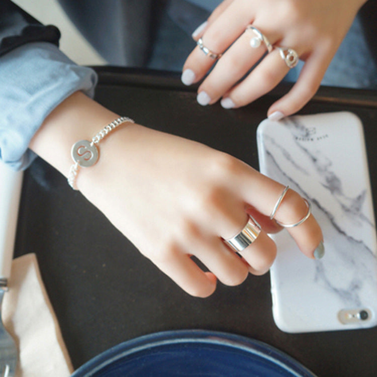 Korean Style Sterling Sier Simple Versatile Rings