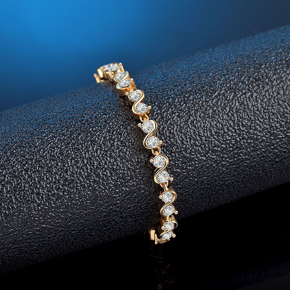 Roman Shape Full Diamond Female Personality Bracelets