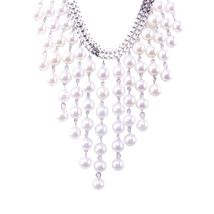 Women's Retro Fashion Elegance Pearl Sweater Chain Necklaces