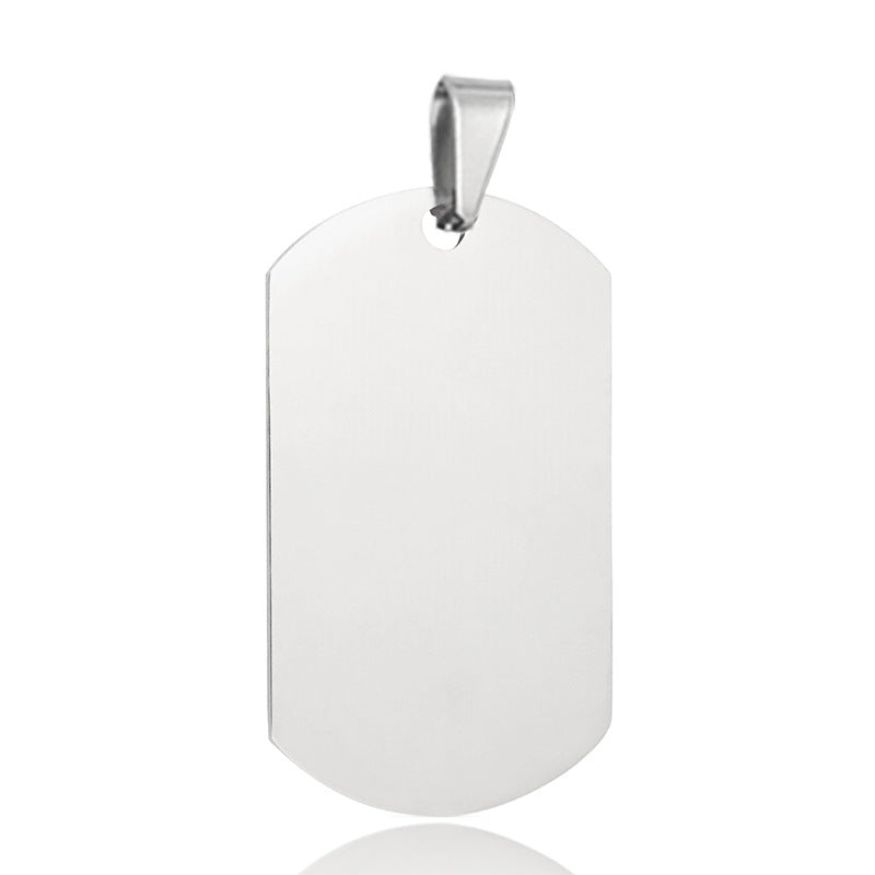 Metal Dog Tag Stainless Blank Material Advertising Necklaces