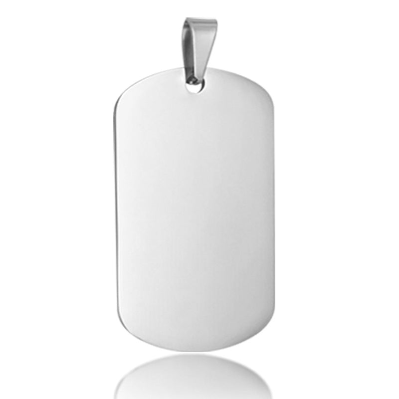 Metal Dog Tag Stainless Blank Material Advertising Necklaces