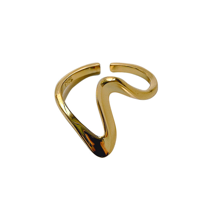 Arc Opening Female Trendy Cold Personality Rings