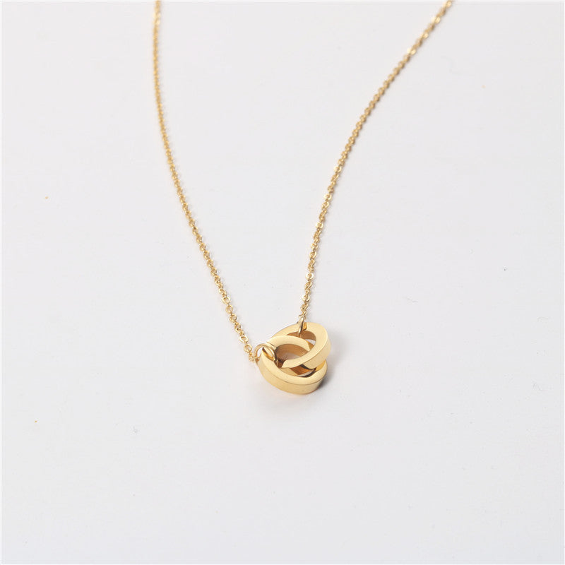 Female Clavicle Chain Simple Double Couple Necklaces