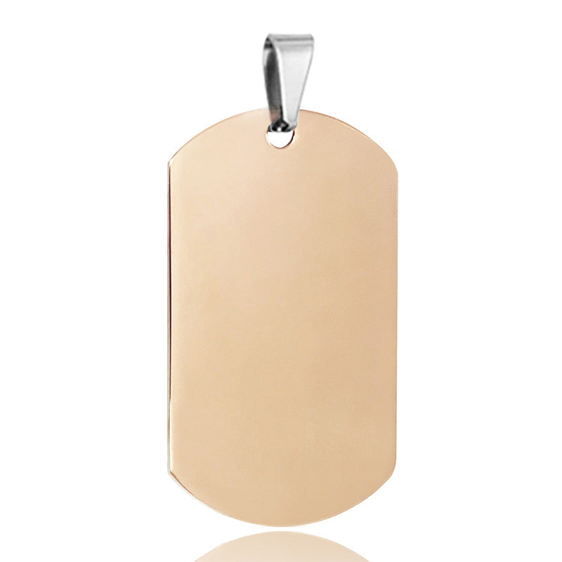 Metal Dog Tag Stainless Blank Material Advertising Necklaces