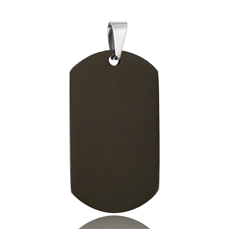 Metal Dog Tag Stainless Blank Material Advertising Necklaces