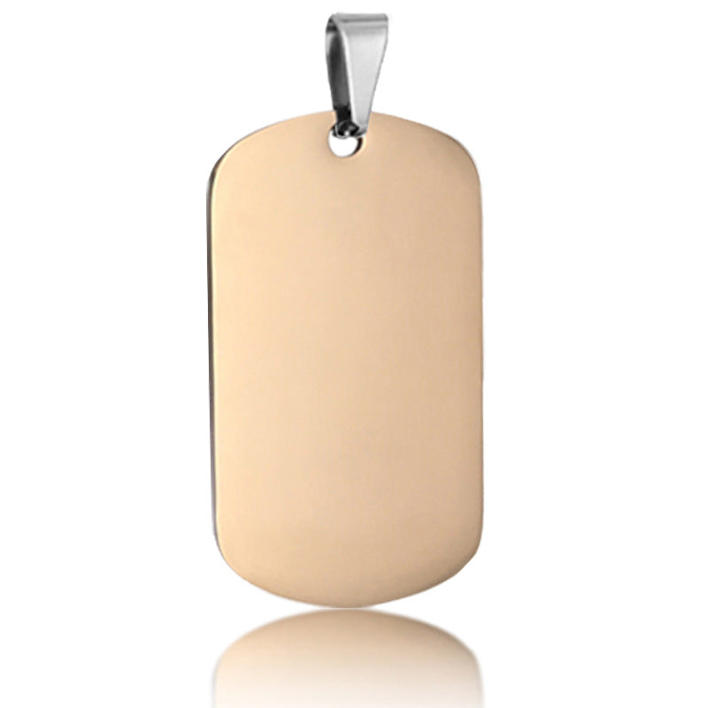 Metal Dog Tag Stainless Blank Material Advertising Necklaces