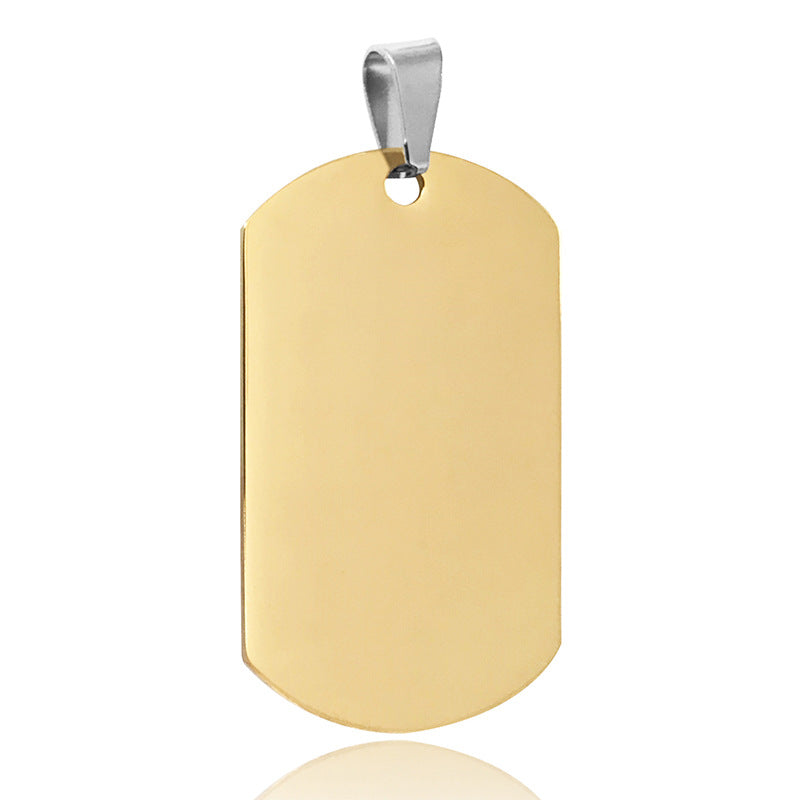 Metal Dog Tag Stainless Blank Material Advertising Necklaces