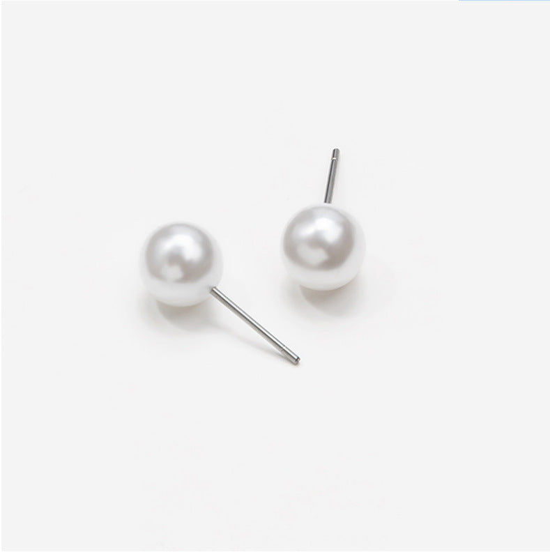 Needle Real Pearl Gift Korean Simple Earrings