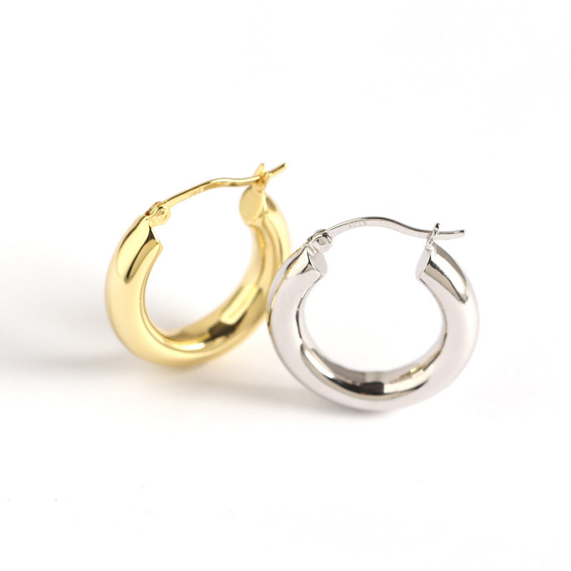 Sterling Sier Cold Style Metal Ear Earrings