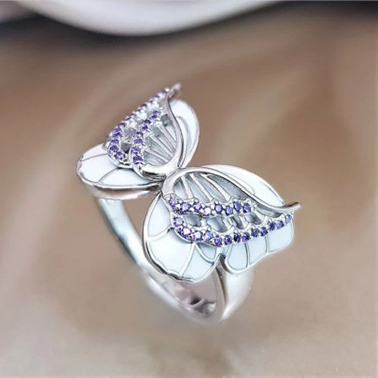 Butterfly Epoxy Creative Style Animal Shape Rings