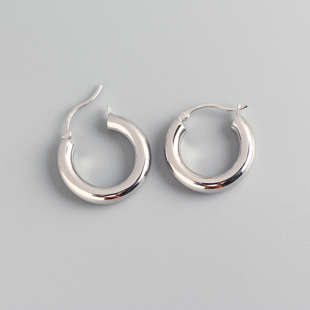 Fashion Style Gold-plated Titanium Steel Personalized Cold Sier Earrings