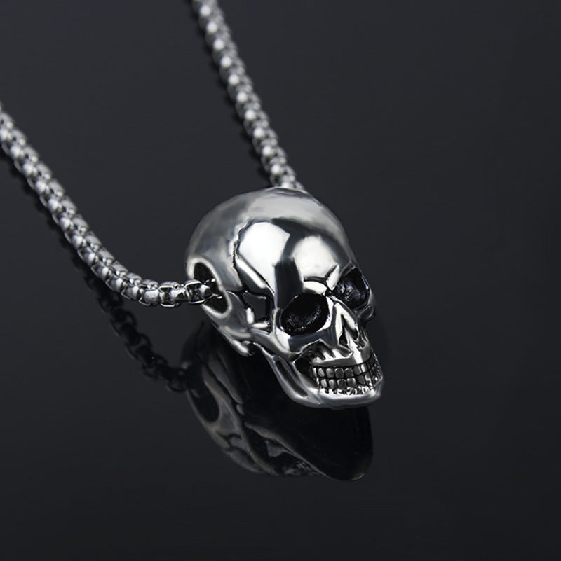 Men's Ornament Fashion Titanium Steel Skull Hip Hop Necklaces