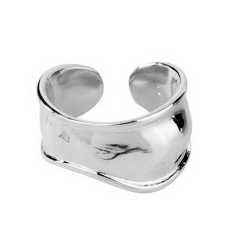 Glossy Wave Personality Cool Gold Plated Rings