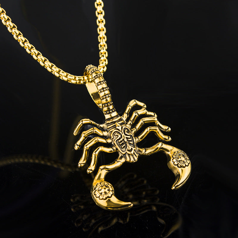 Men's Hollow Retro Titanium Steel Trendy Stainless Necklaces