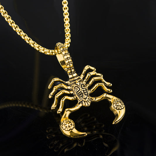 Men's Hollow Retro Titanium Steel Trendy Stainless Necklaces