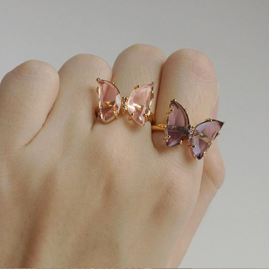 Fashion Gold-plated Open Finger Copper Jewelry Rings