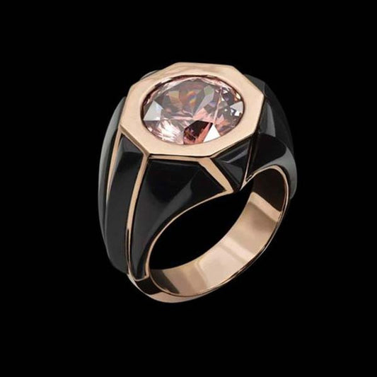 Women's Fashionable Ruby Rose Gold Plated Rings