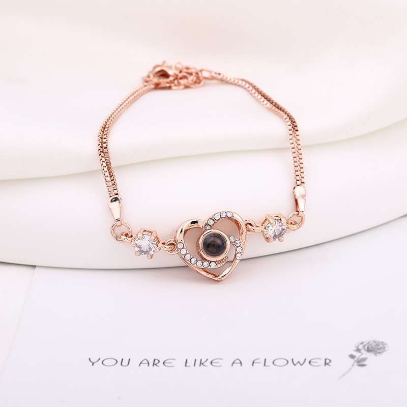 Languages Love You Heart-shaped Korean Personalized Graceful Wild Bracelets