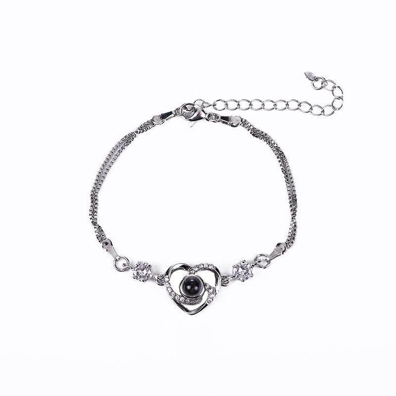 Languages Love You Heart-shaped Korean Personalized Graceful Wild Bracelets