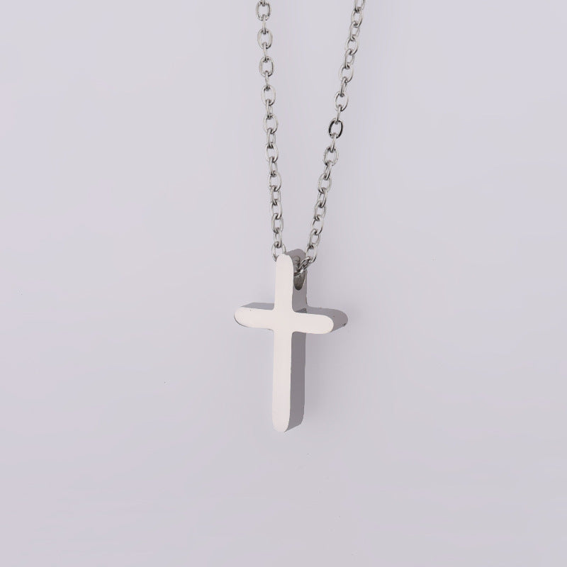 Women's & Men's Hole Bead Cross For One Pair Necklaces
