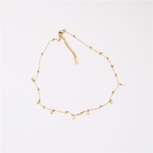 Women's Gold Ion Interval Of Small Golden Necklaces