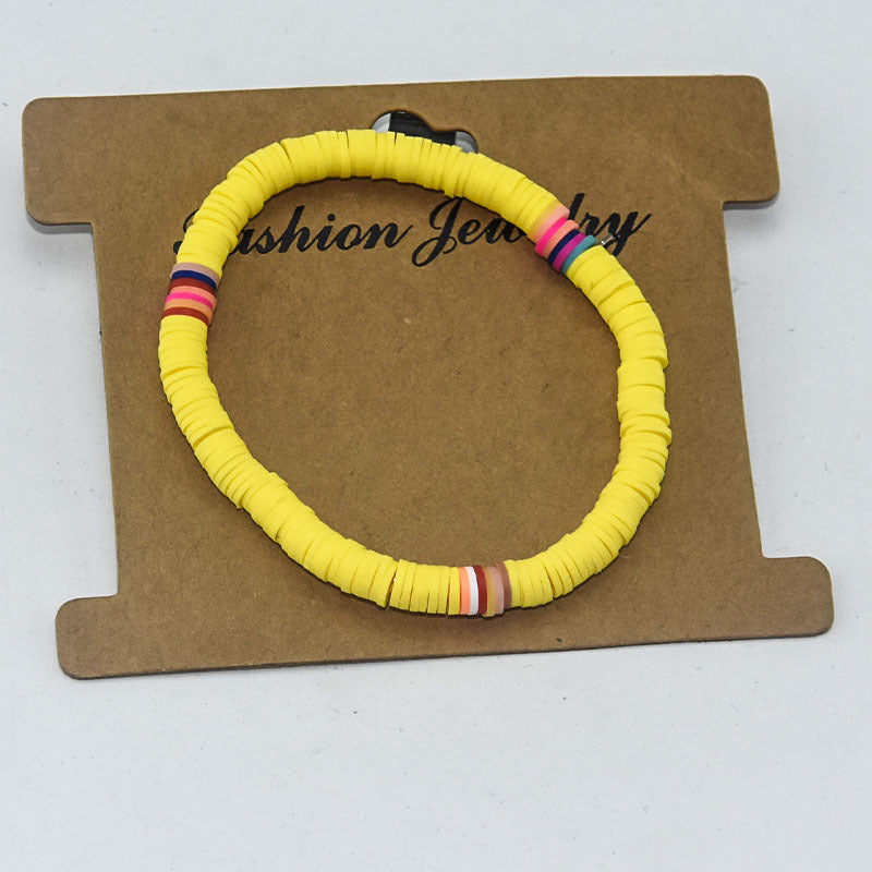 Beach Bohemian Sweet Colorful Soft Pottery Female Bracelets